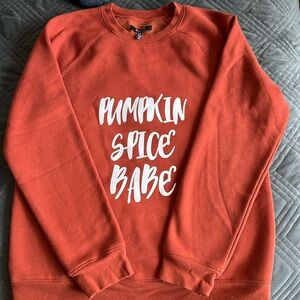 Brunette the Label Classic fit crew neck “Pumpkin Spice Babe” M/L